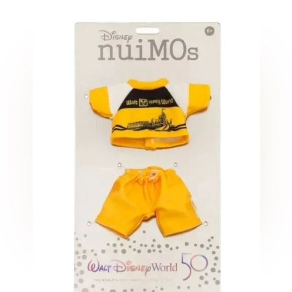 Disney Other - Disney Nuimo Plush Clothes Walt Disney World 50th Anniversary Yellow New